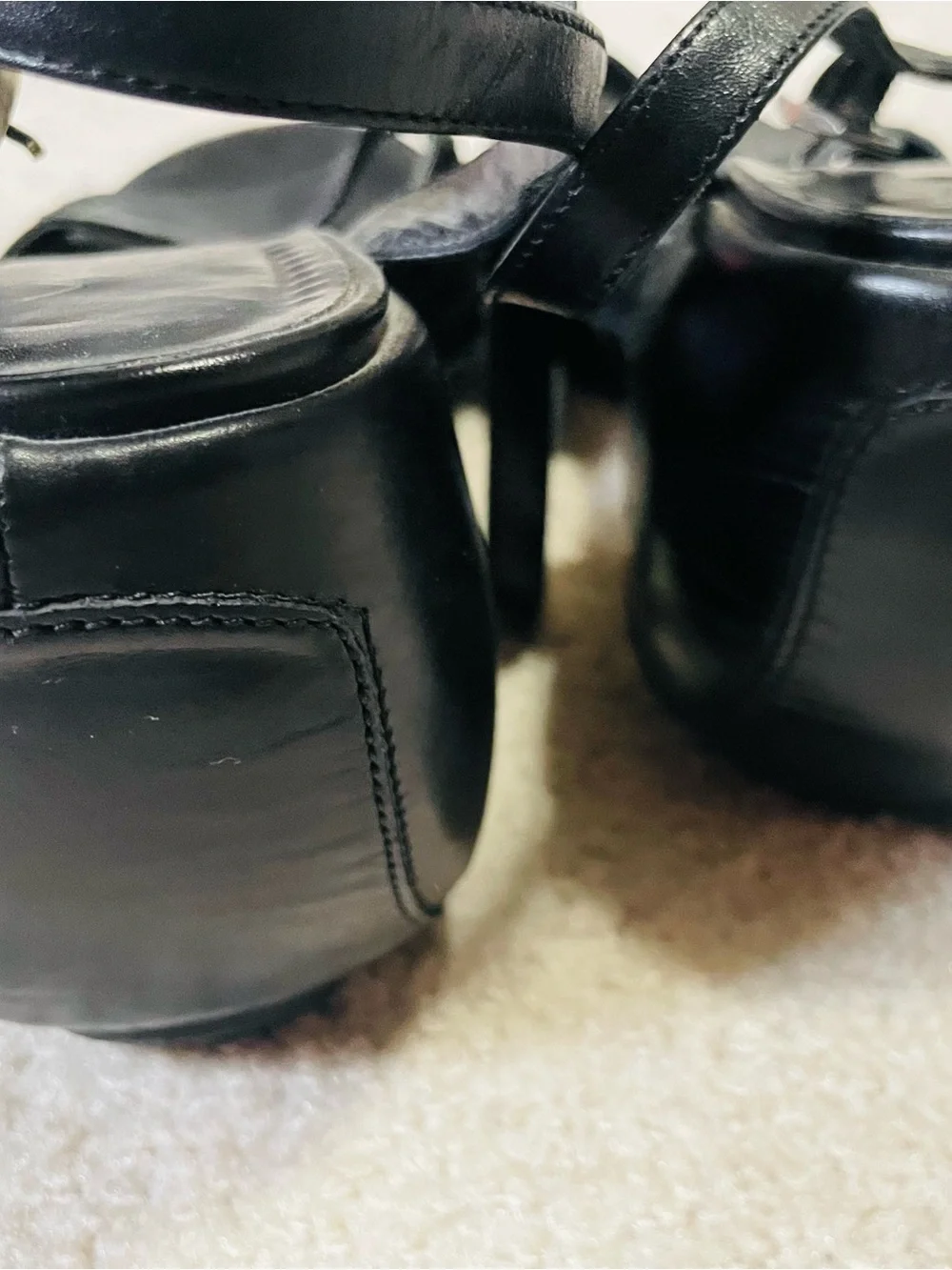 Via Spiga Leather Platform Sandals with Ankle Strap